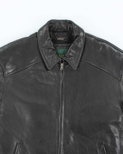 Vintage Danier Black Zip-up Leather Jacket - M