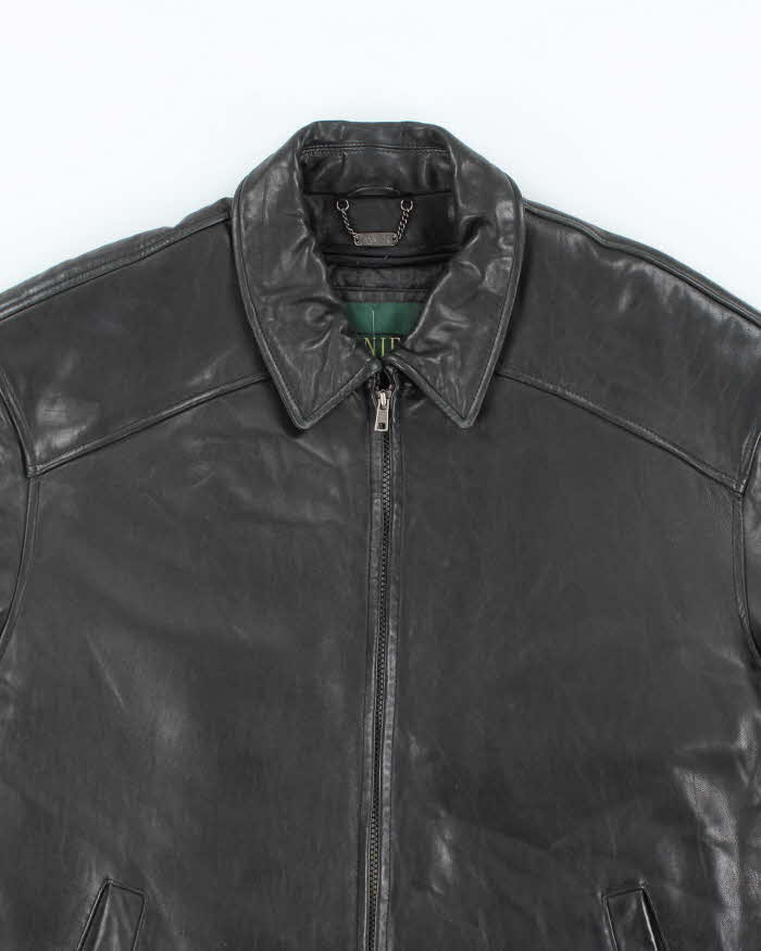 Vintage Danier Black Zip-up Leather Jacket - M