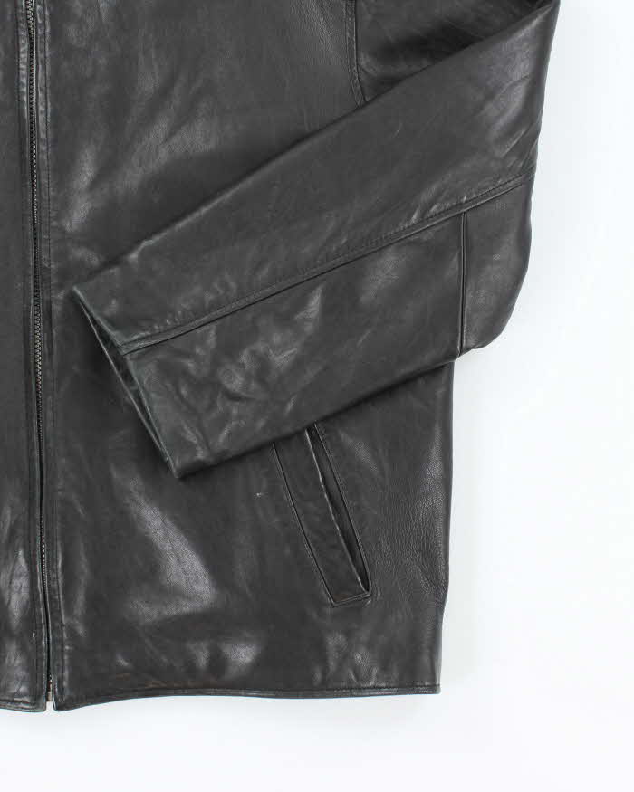 Vintage Danier Black Zip-up Leather Jacket - M