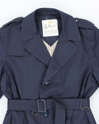 Men's London Fog Navy Trench Coat - M