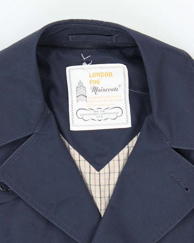 Men's London Fog Navy Trench Coat - M