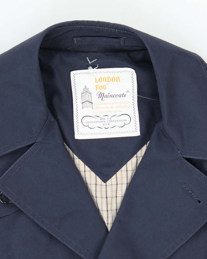 Men's London Fog Navy Trench Coat - M