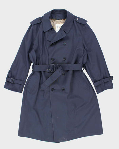 Men's London Fog Navy Trench Coat - L