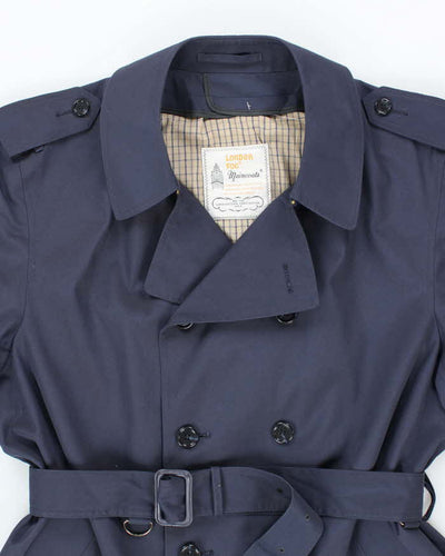 Men's London Fog Navy Trench Coat - L