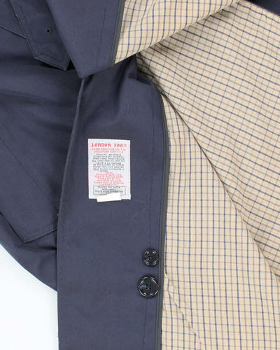 Men's London Fog Navy Trench Coat - L