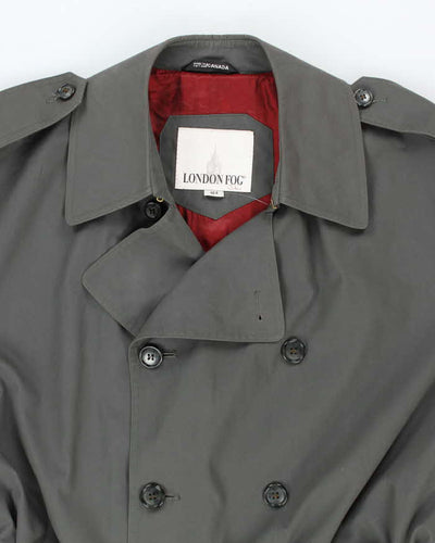 Men's London Fog Dark Grey Trench Coat - L