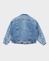 Men's Vintage 1990s Levi's Blue Denim Fleece Lined Jacket - XL