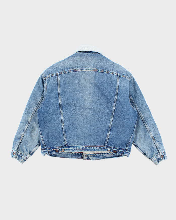 Men's Vintage 1990s Levi's Blue Denim Fleece Lined Jacket - XL