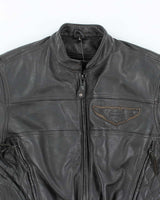Vintage Harley Davidson Leather Motorcycle Jacket - M