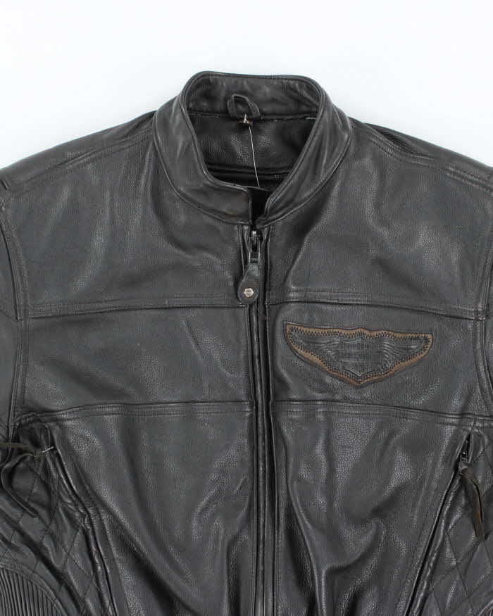 Vintage Harley Davidson Leather Motorcycle Jacket - M
