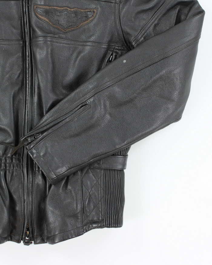 Vintage Harley Davidson Leather Motorcycle Jacket - M