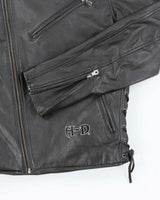 Harley Davidson Black Leather Biker Jacket - S