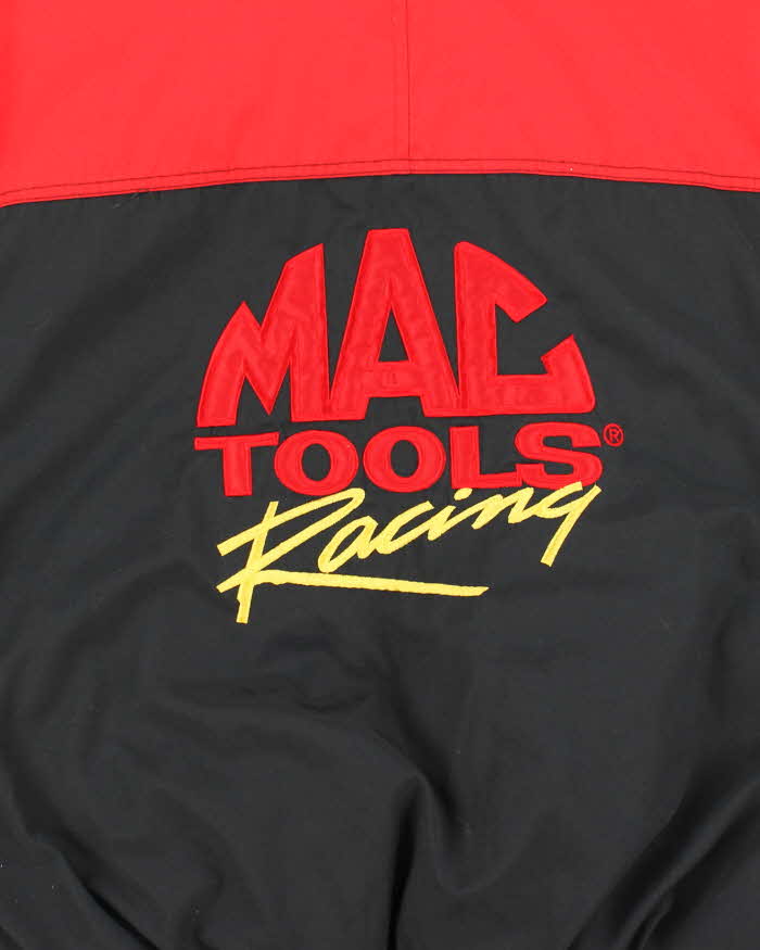 Vintage 1990s Mag Tools Racing Team Red and Black Bomber Jacket - L