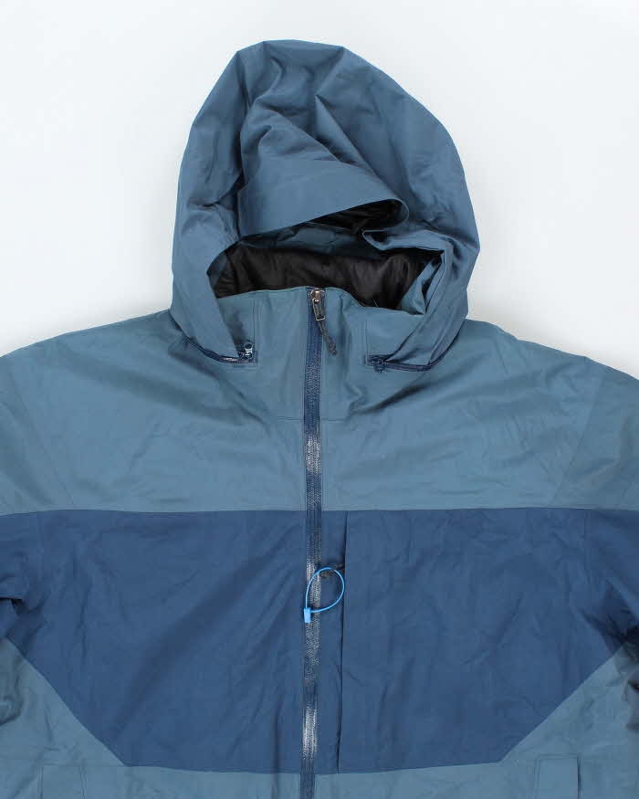 Men's Arc'Teryx Blue Hooded Winter Coat - L