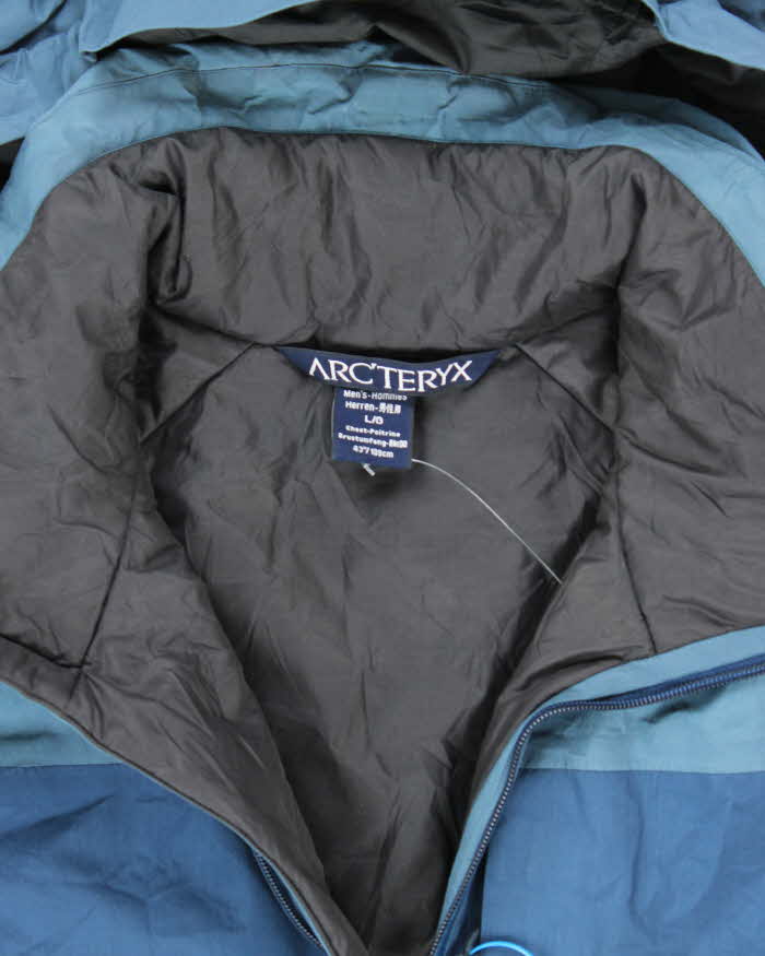 Men's Arc'Teryx Blue Hooded Winter Coat - L