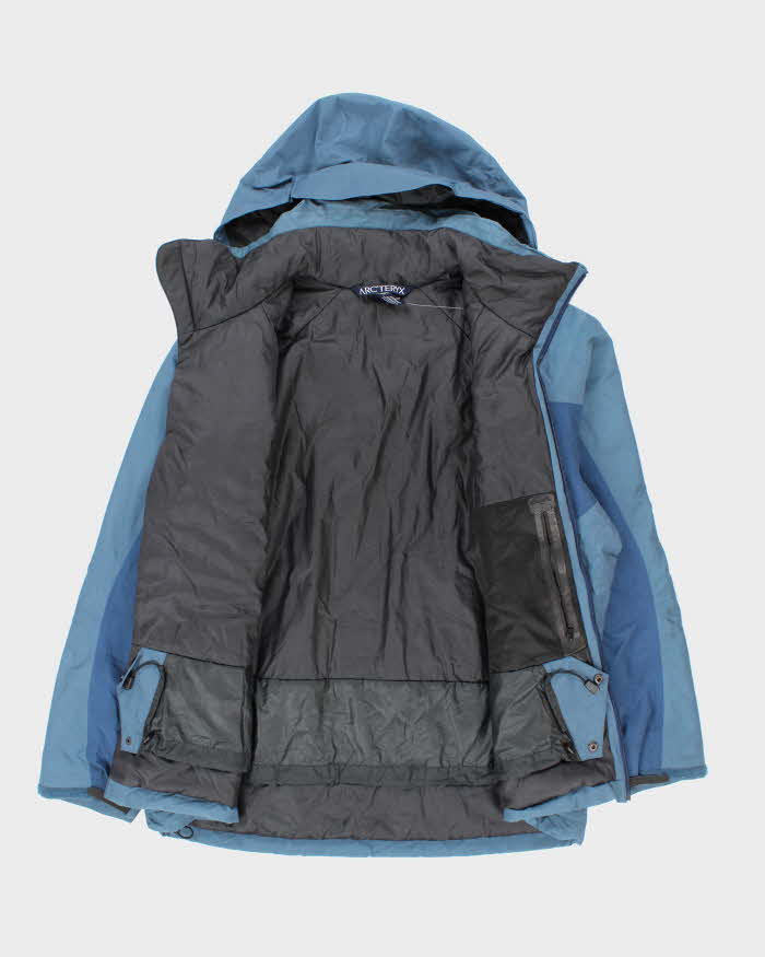 Men's Arc'Teryx Blue Hooded Winter Coat - L