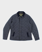Men's Barbour Navy Blue Quilted Coat - M