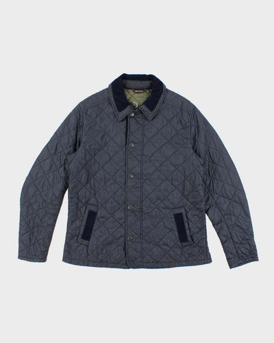Men's Barbour Navy Blue Quilted Coat - M