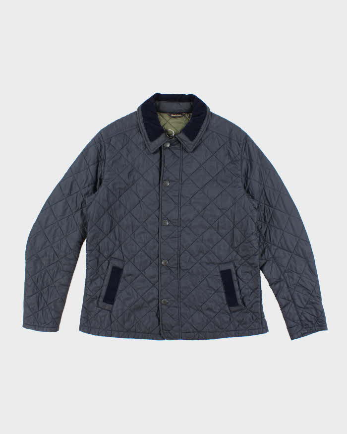 Men's Barbour Navy Blue Quilted Coat - M