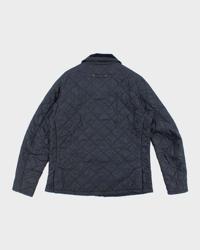Men's Barbour Navy Blue Quilted Coat - M