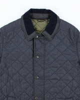 Men's Barbour Navy Blue Quilted Coat - M
