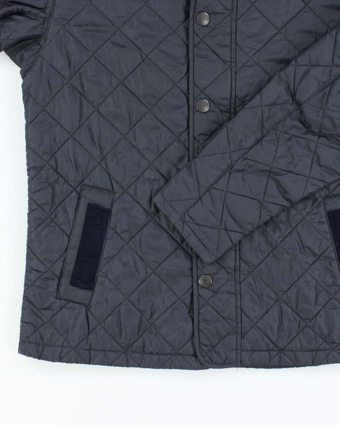 Men's Barbour Navy Blue Quilted Coat - M