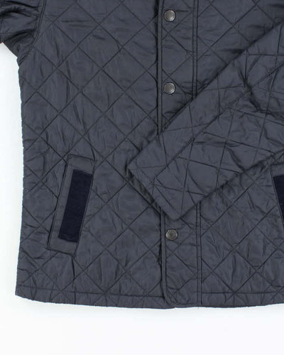 Men's Barbour Navy Blue Quilted Coat - M