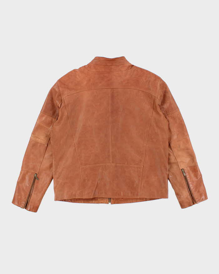 Men's Vintage 1990s Danier Brown Leather Jacket - XL