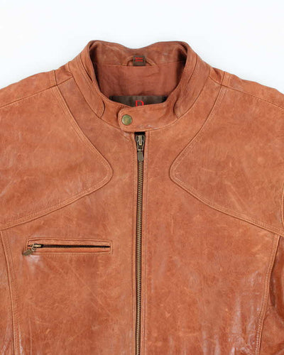 Men's Vintage 1990s Danier Brown Leather Jacket - XL