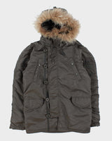 Vintage 90s Back Number Military Style Parka Coat - S