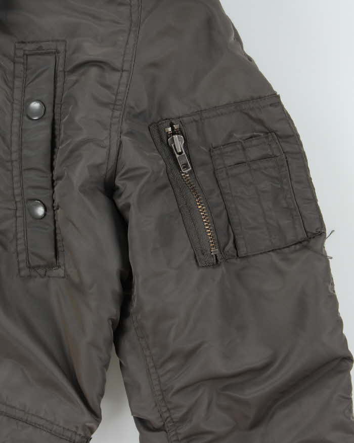 Vintage 90s Back Number Military Style Parka Coat - S