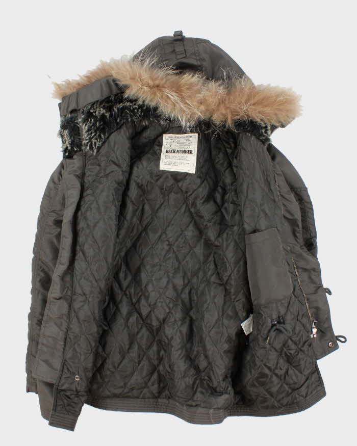 Vintage 90s Back Number Military Style Parka Coat - S