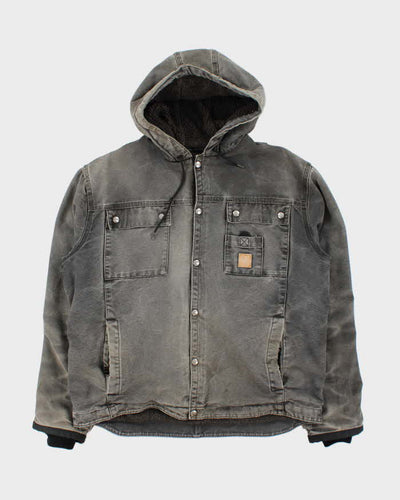 Vintage Carhartt Multi-Pocket Sherpa Lined Hooded Jacket - L