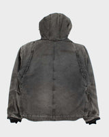 Vintage Carhartt Multi-Pocket Sherpa Lined Hooded Jacket - L