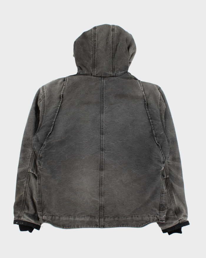 Vintage Carhartt Multi-Pocket Sherpa Lined Hooded Jacket - L