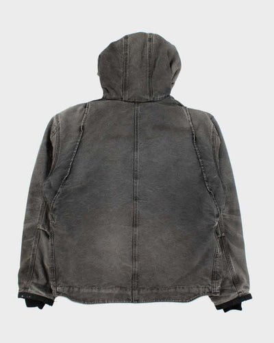 Vintage Carhartt Multi-Pocket Sherpa Lined Hooded Jacket - L