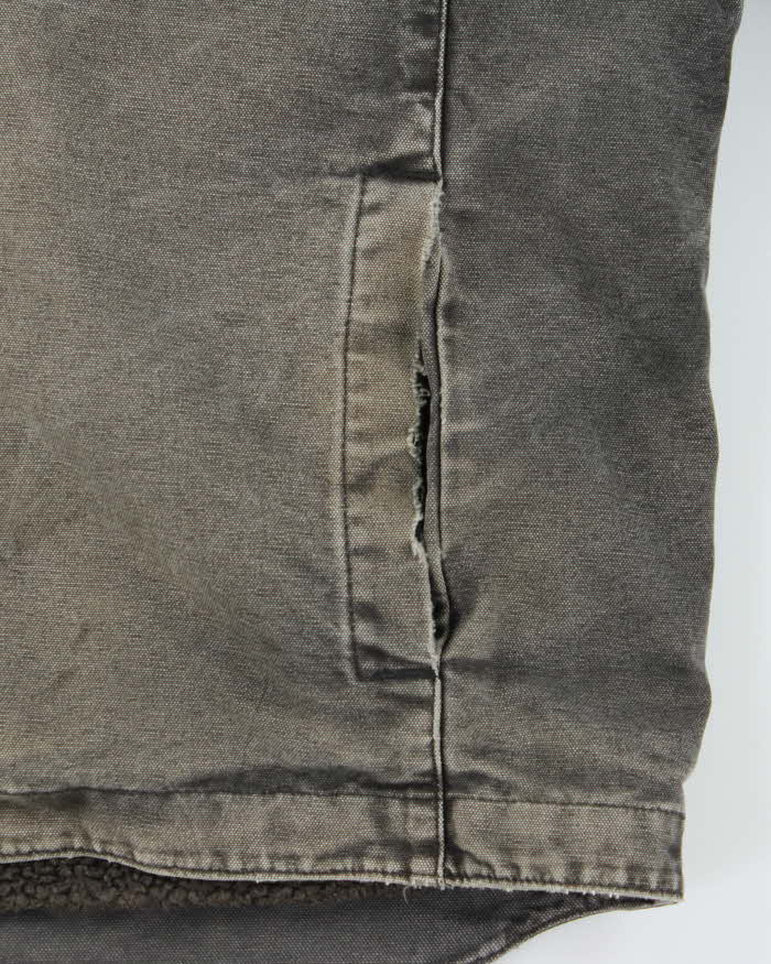 Vintage Carhartt Multi-Pocket Sherpa Lined Hooded Jacket - L