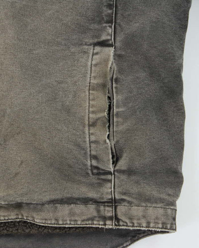 Vintage Carhartt Multi-Pocket Sherpa Lined Hooded Jacket - L