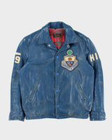 Vintage 70s University Of Toronto Leather Varsity Jacket - M