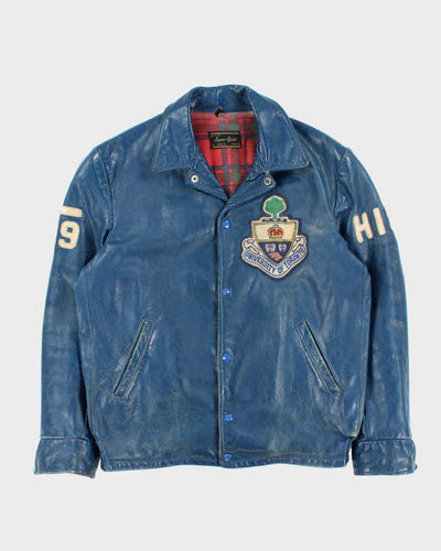 Vintage 70s University Of Toronto Leather Varsity Jacket - M