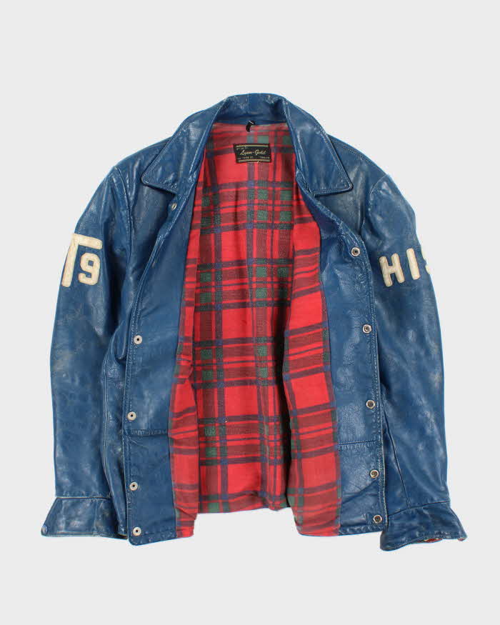 Vintage 70s University Of Toronto Leather Varsity Jacket - M