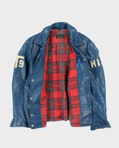 Vintage 70s University Of Toronto Leather Varsity Jacket - M