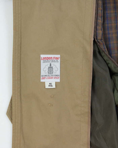 Vintage London Fog Lined Trench Coat - L