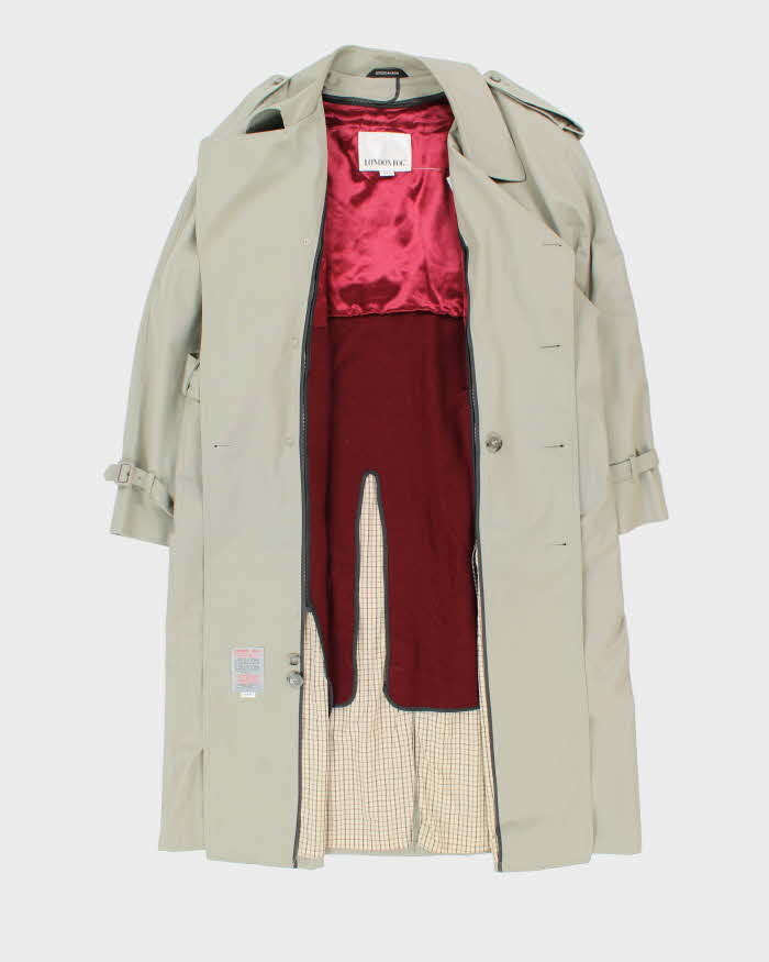 Vintage London Fog Wool Lined Trench Coat - XL