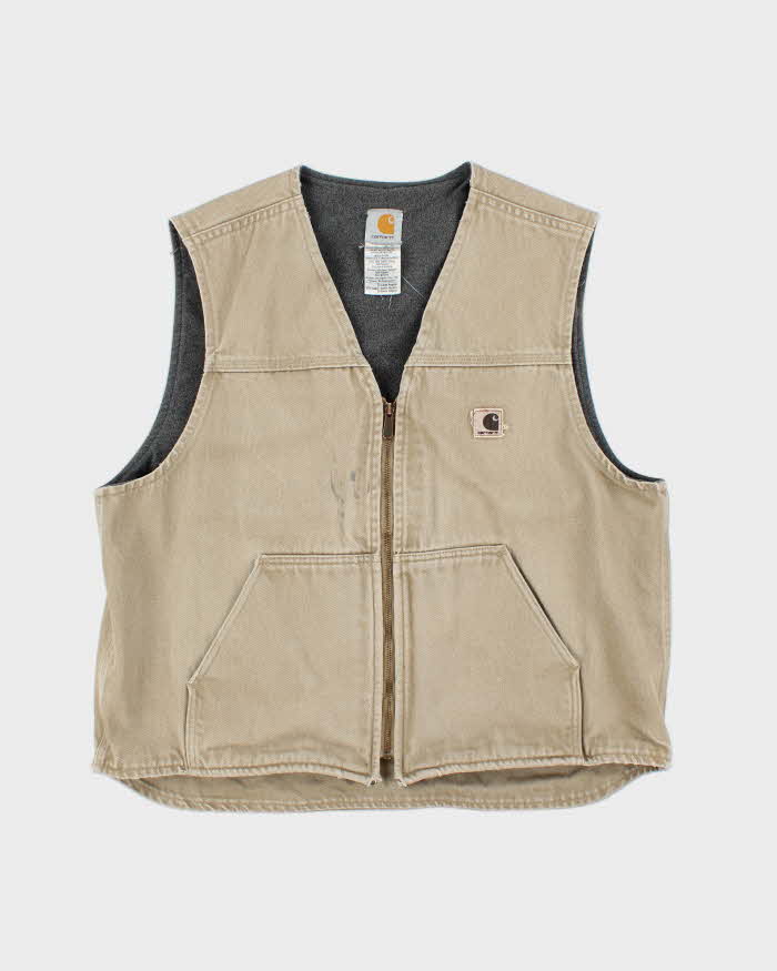 Vintage Carhart Fleece Lined Workwear Gilet - XL