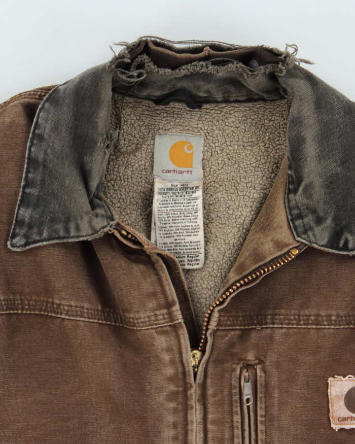 Vintage Carhartt Heavyweight Fleece Lined Workwear Jacket - M