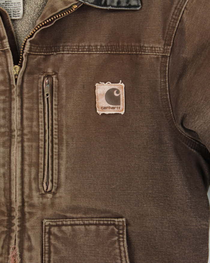 Vintage Carhartt Heavyweight Fleece Lined Workwear Jacket - M