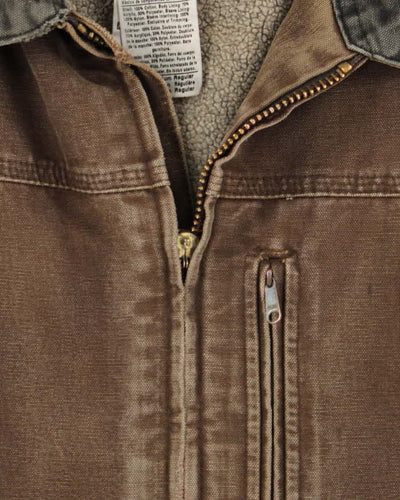 Vintage Carhartt Heavyweight Fleece Lined Workwear Jacket - M