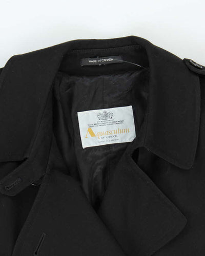 Vintage Aquascutum Black Trench Coat - M