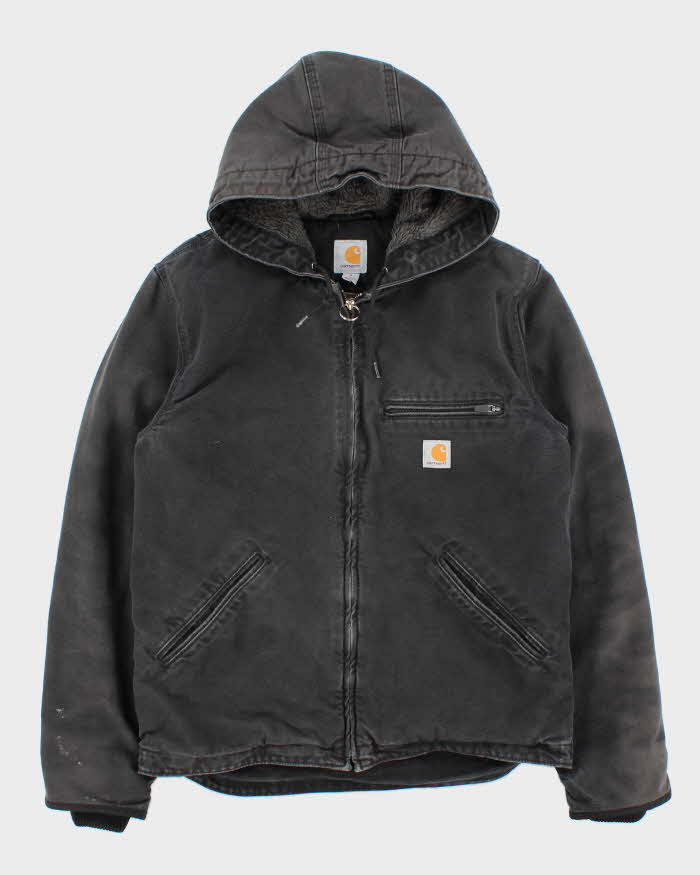 Vintage Carhart Fleece Lined Hooded Workwear Jacket - S